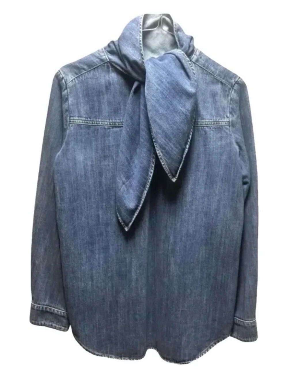 Chloé Blue Denim Shirt with Collar Detail